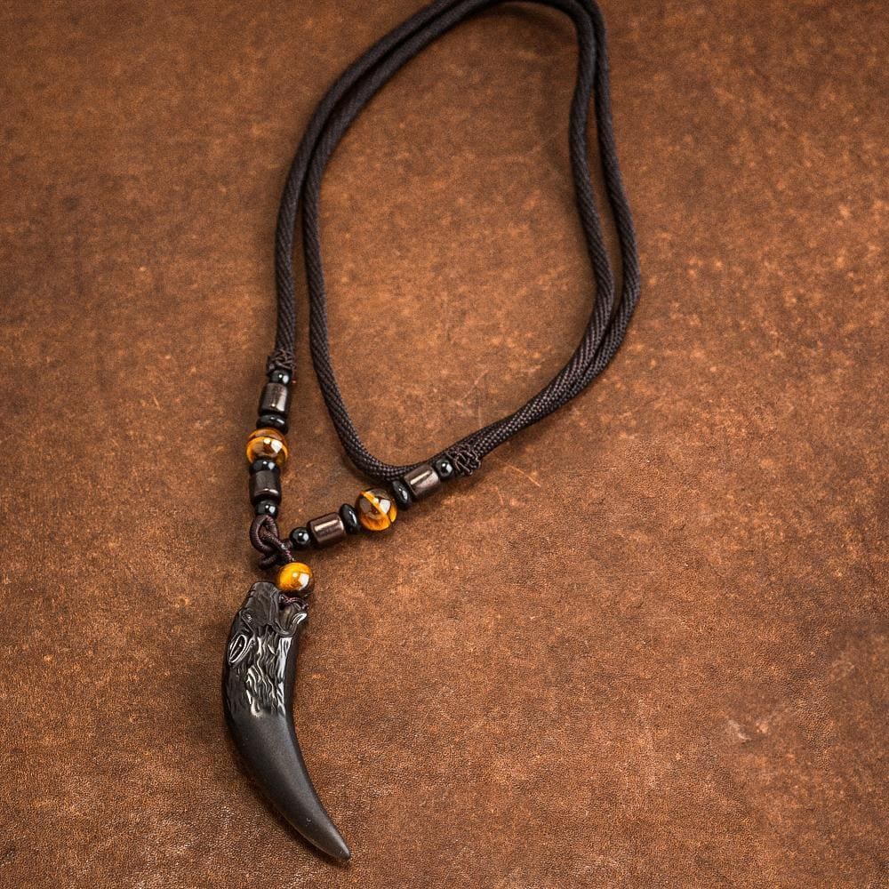 Large Wolf Tooth Necklace Wolf Teeth Necklace Wolf Necklace Wolf Tooth  Necklace Adjustable African Native American Tribal Spiritual Healing - Etsy